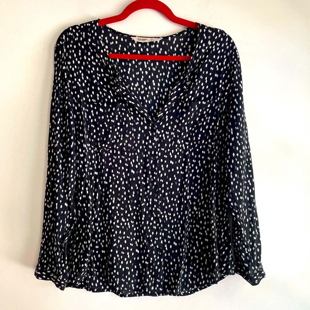 Old Navy Black and White Blouse